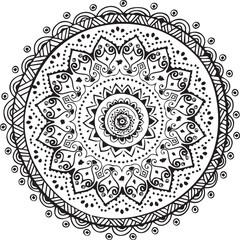 Beautiful flower art and mandala vector design