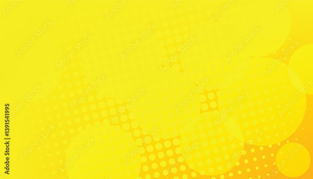 Aufkleber abstract yellow geometric circle shapes and halftone background. circle shapes composition. vector i