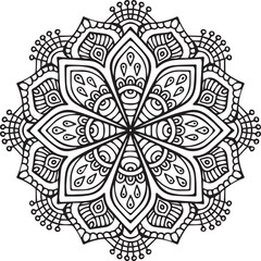 Beautiful flower art and mandala vector design