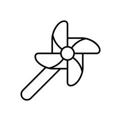 Obraz premium PINWHEEL vector icon stock illustration