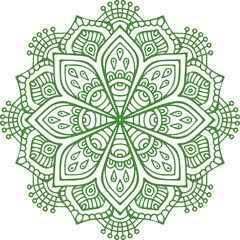 Beautiful flower art and mandala vector design