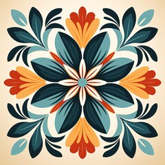 Modern Abstract Pattern Tile in Vector Graphic Style