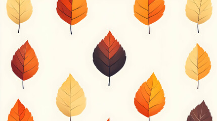 Obraz premium Colorful Autumn Leaves Pattern Seamless Fall Background for Thanksgiving Decoration