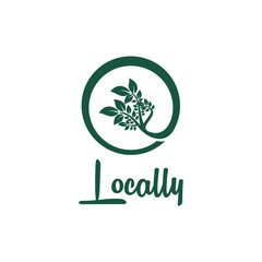 green leaf health logo combination elegant design white background