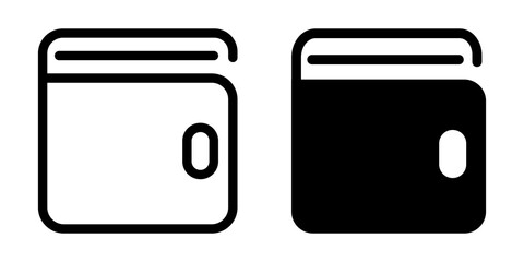 Electronic wallet line icon. cash, electronic money, currency, business, investments, online banking, cryptocurrency. Vector icon in line black