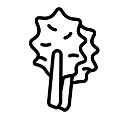Kale Vector Line Icon Design