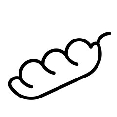 Green Beans Vector Line Icon Design