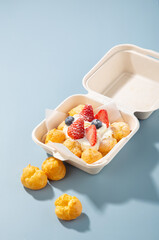 Strawberry cream puffs