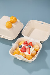 Strawberry cream puffs