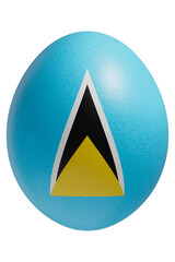 Rendered easter egg with a flag of Saint Lucia on the surface.