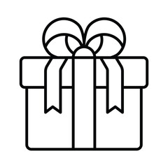 Gift vector outline icon. EPS 10 file
