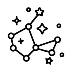 Constellation astrology stars galaxy universe celestial space zodiac astronomy night sky vector icon design