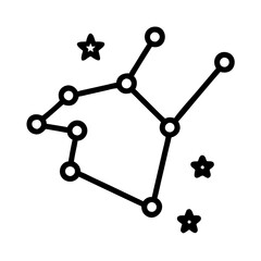 Vector illustration of constellation with stars for astronomy science and astrology design © IsratJahan