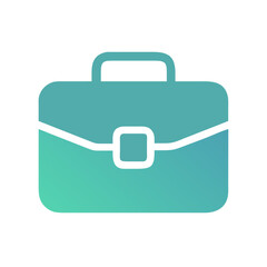 Briefcase Icon Representing Work or Business Icon Design
