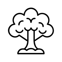Tree vector graphic illustration nature plant forest garden park outline icon symbol sign drawing design 