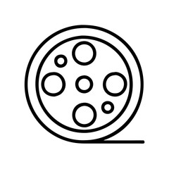 Film reel movie cinema icon vector graphic for film industry and entertainment media design asset resource