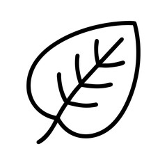 Outline leaf drawing vector illustration for botanical design and nature related graphic elements usage