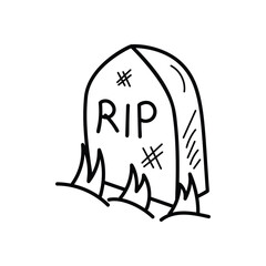 Rip icon islote white background vector stock illustration