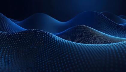 Abstract Blue Wave Design with Digital Technology Pattern