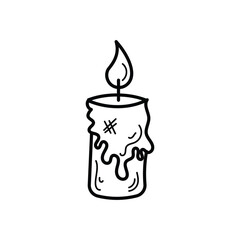 Candle icon islote white background vector stock illustration