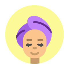 Towel Wrap Vector Flat Icon Design