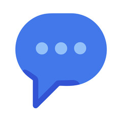 Bubble Representing Chat or Facebook Messenger Icon Design