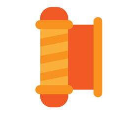 Classic Barbershop Interior Vector Flat Icon Design