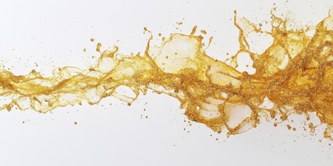 Golden Liquid Splashing
