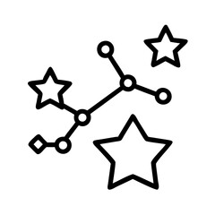 Constellation stars astrology galaxy space night sky celestial bodies astronomy science vector design