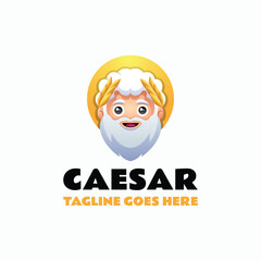 Caesar Mascot Gradient Logo
