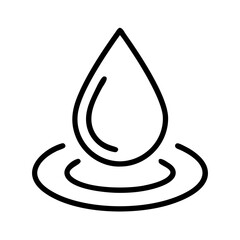 Water drop vector icon illustration, liquid droplet graphic symbol for nature and environment design concept