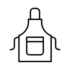 Chef apron cooking apron kitchen apron baking apron drawing vector line art outline illustration for diy project