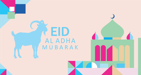 Naklejka premium Selamat Hari Raya Aidil adha Vector Design