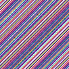 Obraz premium Bright festive colors striped design Colorful thin narrow straight diagonal stripes Abstract geometric seamless pattern