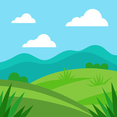 landscape with mountains