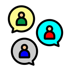 Focus Group Vector Filled Icon Design