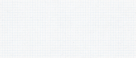 White notebook sheet with blue grid banner