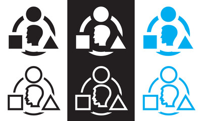 Adaptability  icon set. Vector illustration. isolated on white and black background. EPS 10