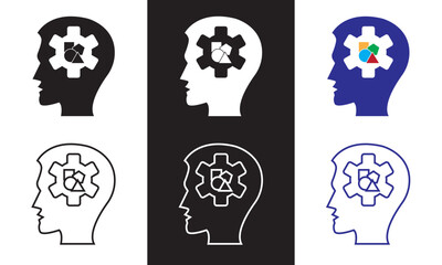 Adaptability  icon set. Vector illustration. isolated on white and black background. EPS 10