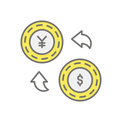 Currency Exchange icon vector stock illustration
