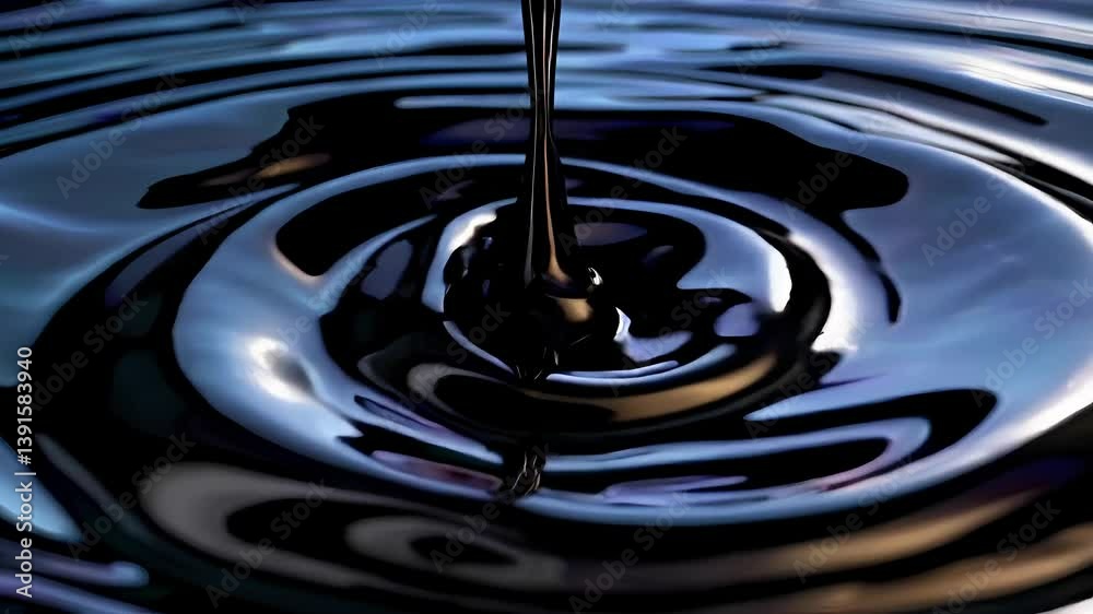 Poster mesmerizing ripples of oil creating fluid patterns and depth