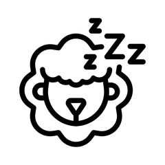 sheep line icon