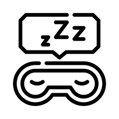 sleep mask line icon
