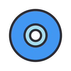 CD or Disc Icon Representing Media or Storage Icon Design