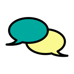 Speech Bubble Vector Filled Icon Design
