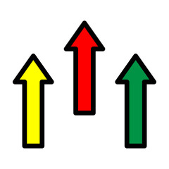 Upward Movement Vector Filled Icon Design