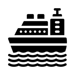 ferry glyph icon