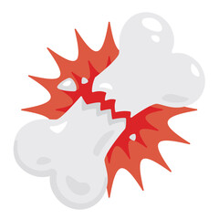 折れた骨のイラスト