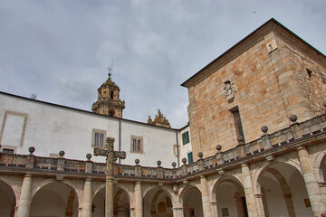 Architectural view of the cloister in Mondoñedo Cathedral of Nuestra Señora de la Asunción
