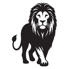 Powerful Lion Vector Graphic Roaring King of the Jungle Image